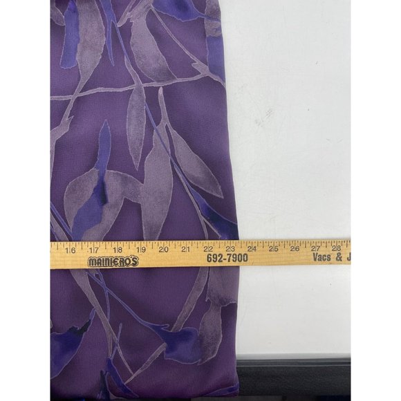 Norton McNaughton Purple Floral Sleeveless Maxi Dress Back Tie Size Large - Picture 13 of 15